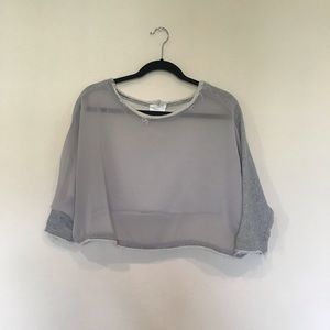 LUSH Chiffon Cropped Sweater